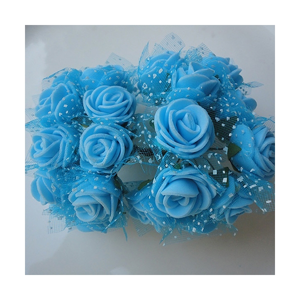 Foam Roses - Baby Blue (Set of 24 roses)