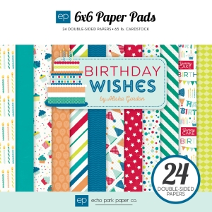 EchoPark paper pad - Birthday Wishes - Blue (6by6 inch)