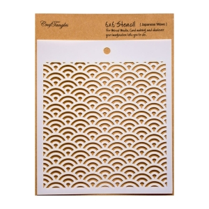 CrafTangles 6"x6" Stencil - Japanese Wave