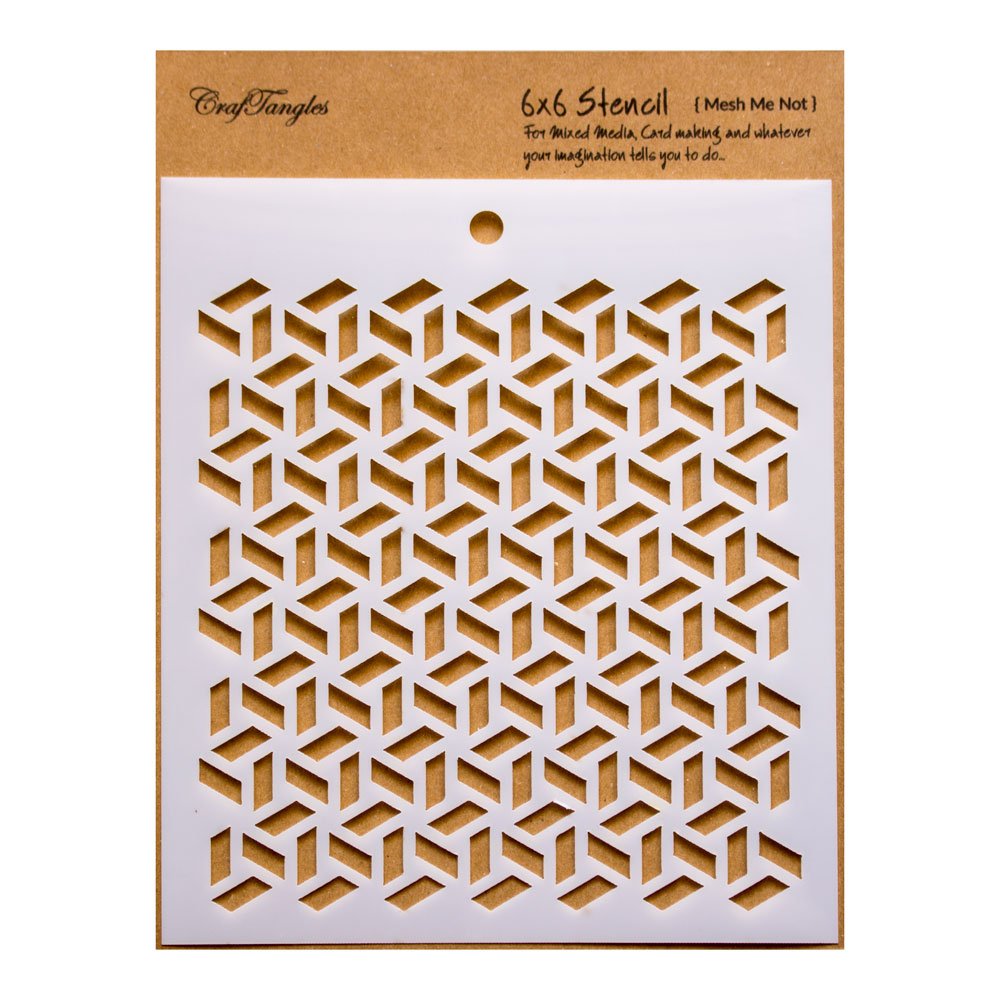 CrafTangles 6"x6" Stencil - Mesh Me Not craftangles stencils mesh me not CrafTangles 6"x6" Stencil - Mesh Me Not
