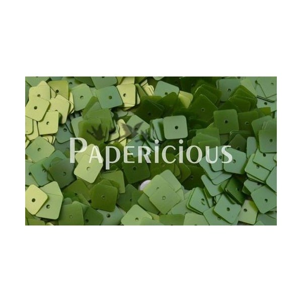 Papericious Square Sequins - Moss Green (SEQ-S1301)