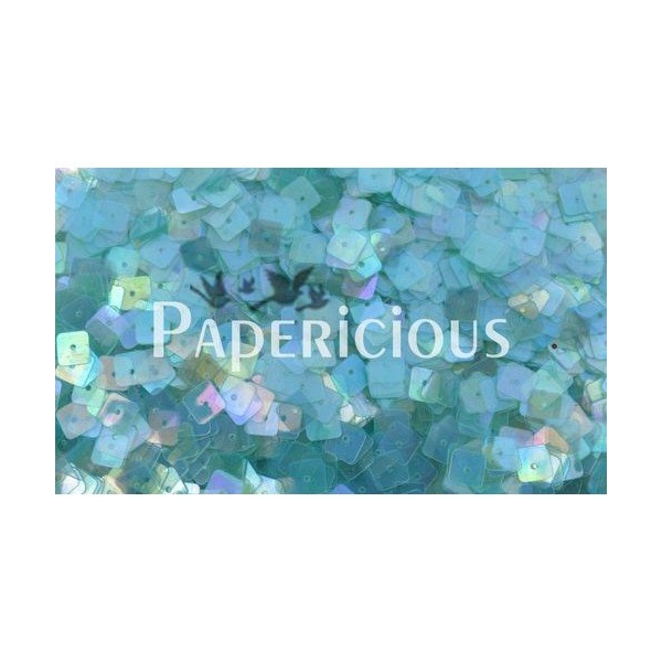 Papericious Square Sequins - Translucent Turqouise (SEQ-SA1201)