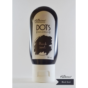 Papericious Fine Acrylic Colour (Dots) (50 ml) - Black Soot