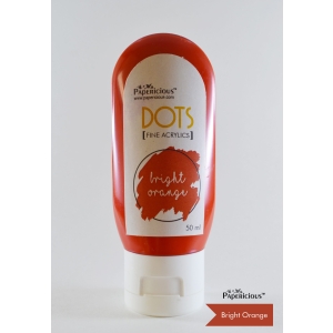 Papericious Fine Acrylic Colour (Dots) (50 ml) - Bright Orange