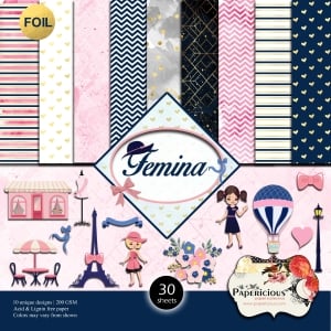 Papericious Foil Collection - Femina (12 by 12 patterned paper)
