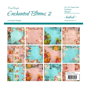 CrafTangles Scrapbook Paper Pack - Enchanted Blooms 2 (12"x12")