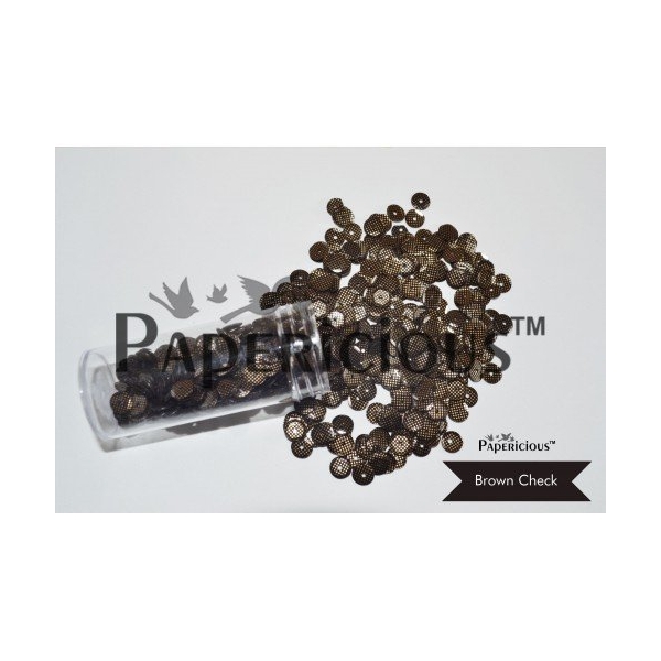 Papericious Cup Sequins - Brown Check