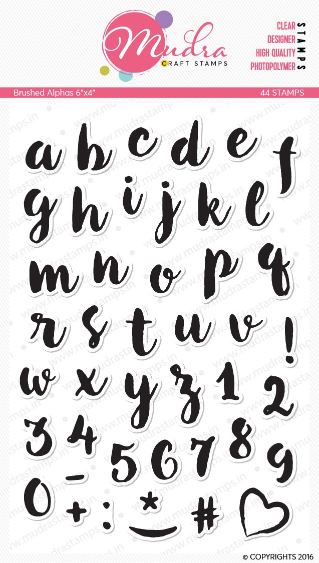 Mudra Craft Stamps - Brushed Alphas