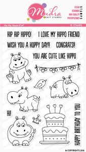 Mudra Craft Stamps - Hip Hop Hippo