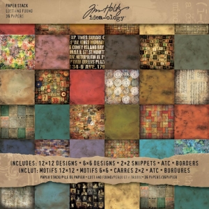 Tim Holtz Idealogy paper pad - Lost And Found (12 by 12 inch) - 36 sheets