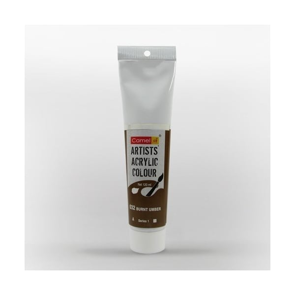 Camel Artist Acrylic Colour 120ml Tube - Burnt Umber