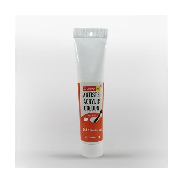Camel Artist Acrylic Colour 120ml Tube - Cadmium Red