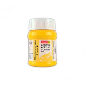 Camel Artist Acrylic Colour 500ml Jar - Cadmium Yellow Medium