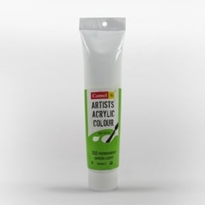 Camel Artist Acrylic Colour 120ml Tube - Permanent Green Light