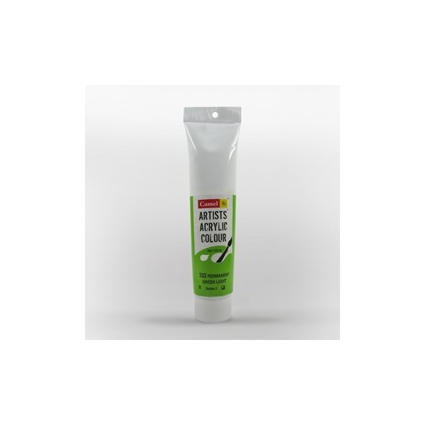 Camel Artist Acrylic Colour 120ml Tube - Permanent Green Light