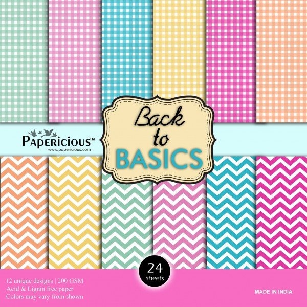 Papericious Designer Collection - Back to Basics (6 by 6 patterned paper)