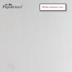 Papericious White Textured cardstock - Line (Set of 10 sheets) - 12" by 12" (250 gsm)