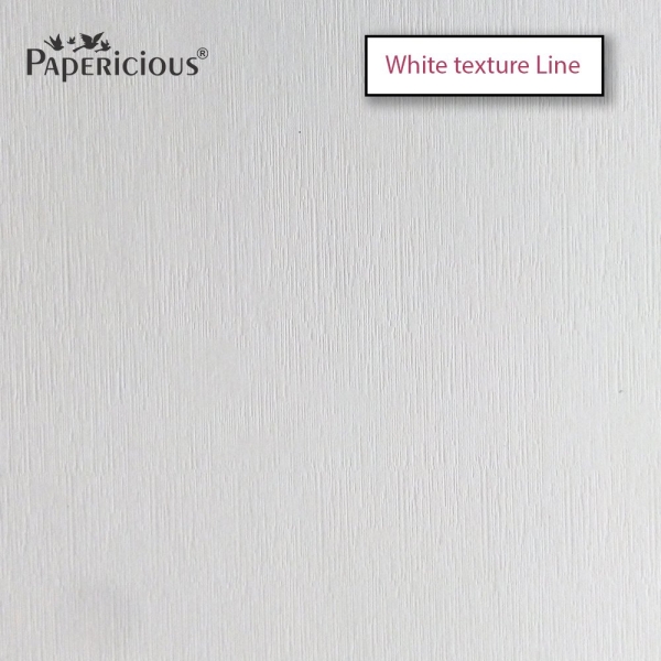 Papericious White Textured cardstock - Line (Set of 10 sheets) - 12" by 12" (250 gsm)