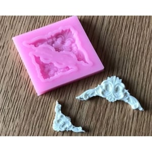 Flourish Corners Silicone Clay Mould