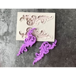 European large Flourishes Silicone Clay Mould