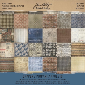 Tim Holtz Idealogy paper pad - Dapper (12 by 12 inch) - 36 sheets