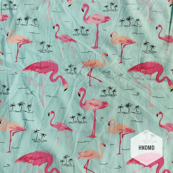 Printed Fabric - Birds (Flamingo Paradise)