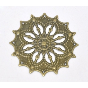 Round antique metal filigree for Mini Album (Set of 10 pcs)
