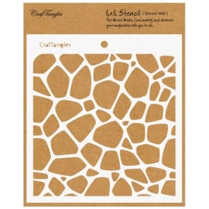 CrafTangles 6"x6" Stencil - Stoned Wall