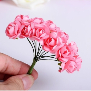 Mulberry Paper Roses - Pink (Pack of 24 roses)