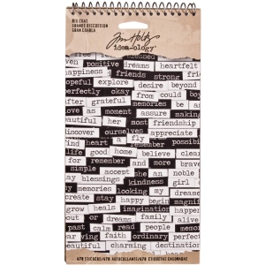 Tim Holtz Idealogy Spiral Bound Sticker Book - Big Chat (6 sheets/pkg)