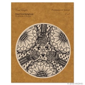 CrafTangles Photopolymer Stamps - Floral Circle Background