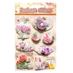 Purple Orchids Tags Sticker
