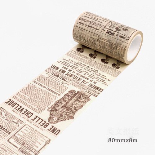 Washi Tape - Vintage Advertisements (80mm by 8m) CAWT 209 washi Tapes vintage ads Washi Tape - Vintage Advertisements (80mm by 8m)