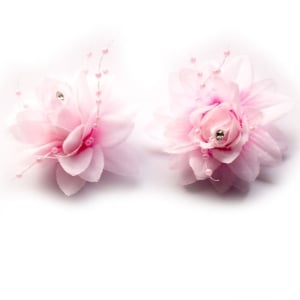 Fabric Dahila flowers - Pink (Pack of 3 flowers)