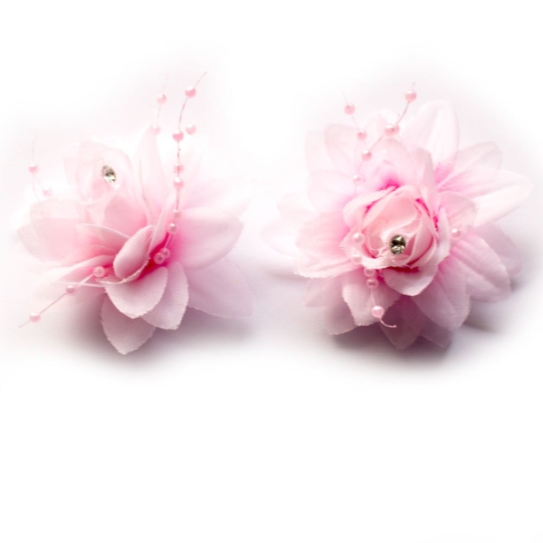 Fabric Dahila flowers - Pink (Pack of 3 flowers)