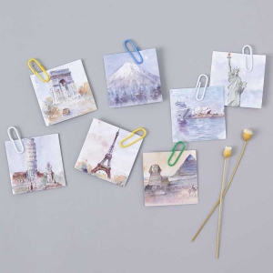 Watercolour Travel places Stickers (40 pcs)