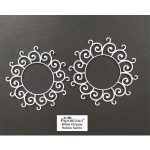 Papericious White Chippis - Hollow Swirls