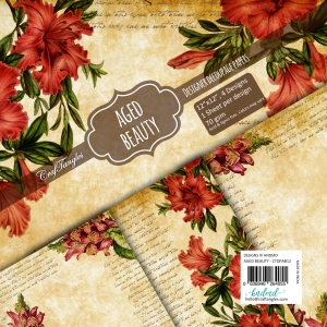 CrafTangles Decoupage Paper Pack - Aged Beauty (12 by 12 inch) - 4 sheets