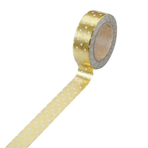 Foiled Washi Tape - Polka Dots (Golden)