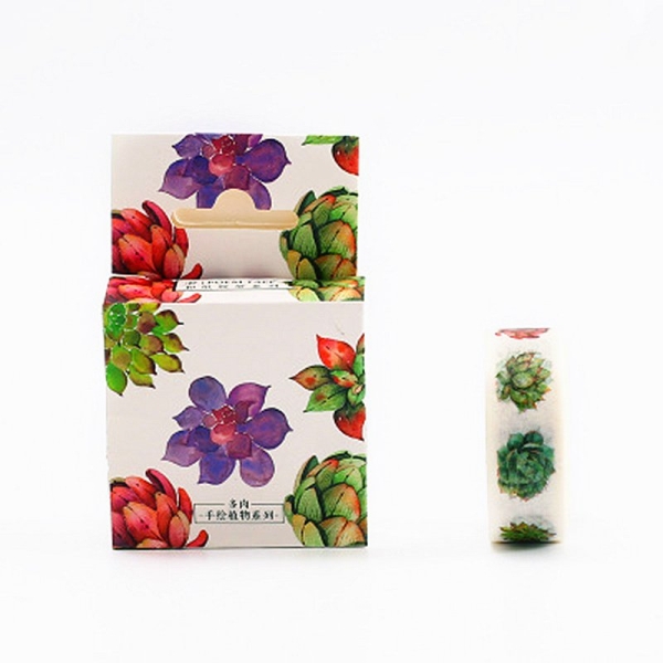 Colorful Succulents - Japanese Washi Tape
