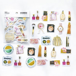 Fashion gold foiled Stickers or Ephemera (45 pcs)