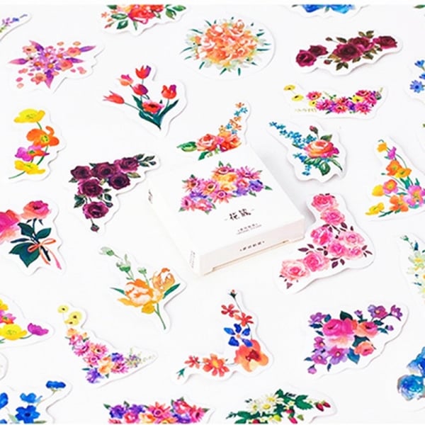 Flowers Stickers or Ephemera (45 pcs)