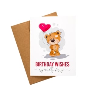 Birthday wishes balloon printed Greeting Card