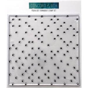 Concord & 9th Clear Turnabout Stamp - Polka Dot (6 by 6 inch)