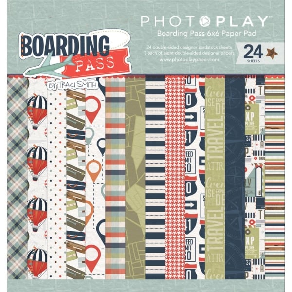 Photo Play paper pad - Boarding Pass (6by6 inch)