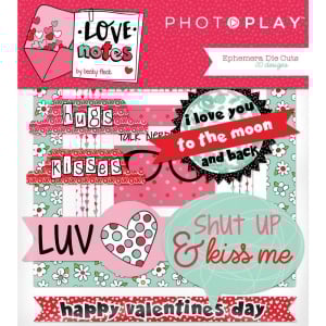 Photoplay cardstock Ephemera Pack - Love notes (30/pkg)