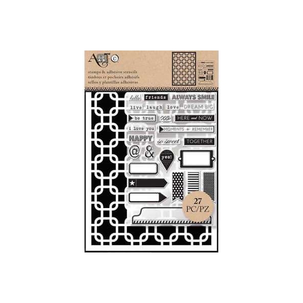 Art C Stamp and Stencil Set - Moments