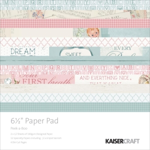 KaiserCraft paper pad - Peek a Boo (6.5 by 6.5 inch) - 40 sheets