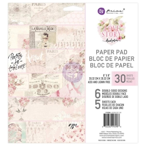 Prima - Love Story - 8by8 Paperpack (30 double sided sheets)