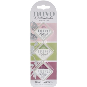Nuvo Diamond Hybrid Ink Pads 3/Pkg - Rose Garden